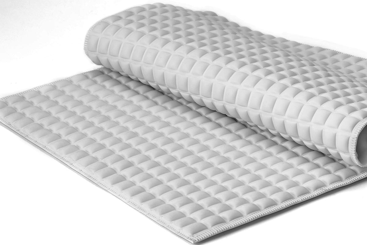 BOWERBIRD Premium Comfort & Safety Bathtub Mat: 800+ Air-Filled Cells for Cloud-Like Softness & Cushioned Support | Non-Slip Design for Sensitive Feet, Reduces Fatigue, Natural Rubber (Cream
