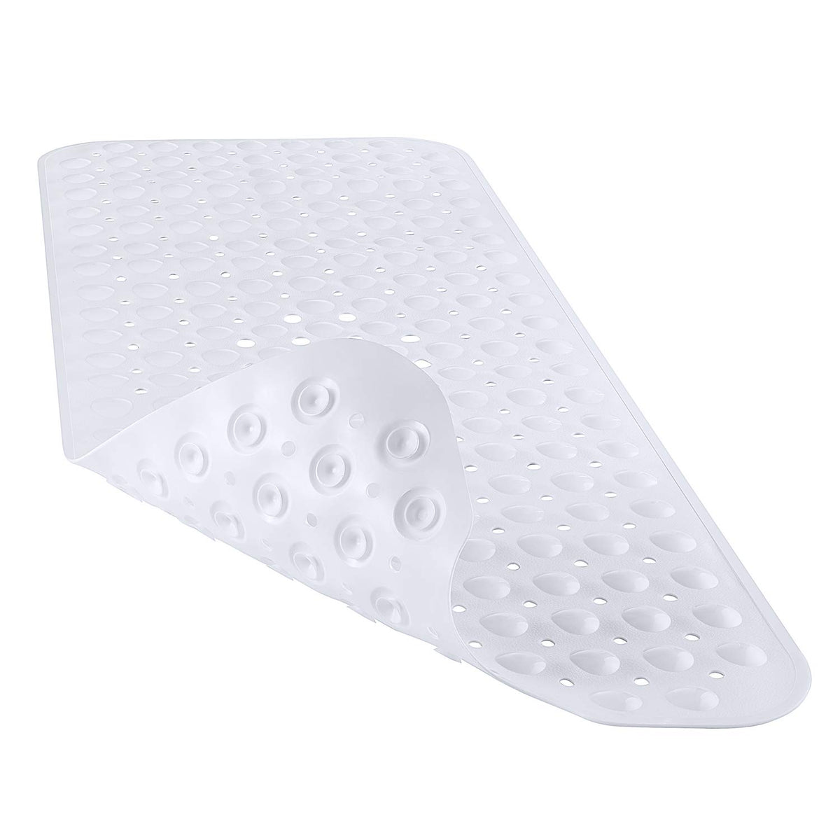 YINENN Bath and Shower Safety Mats 40x16 inch, Non Slip with Suction Cups for Bathroom Stall and Tub Floor, Extra Large and Machine Washable, Drain Holes Keep Bathtub Clean, Light Green