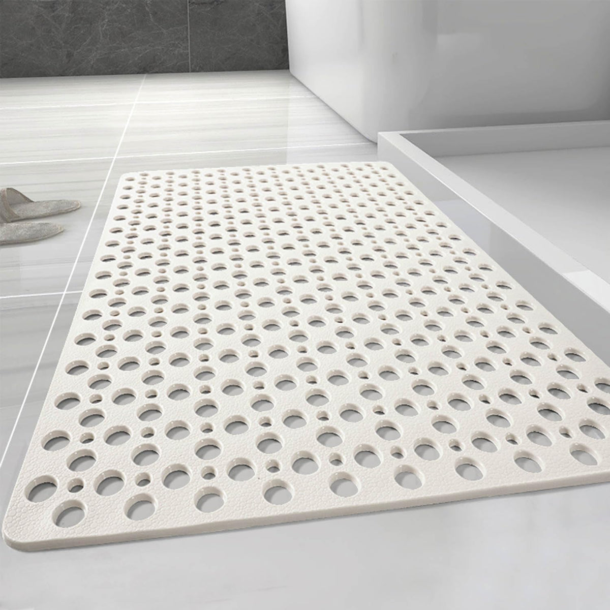 Casa and Beyond Shower Mat, Non Slip Shower Mats, Secure Shower Mats Easy to Clean,Washable Non-Slip Bathtub Mats for Inside Showers (Grey,27.6 * 15 in)