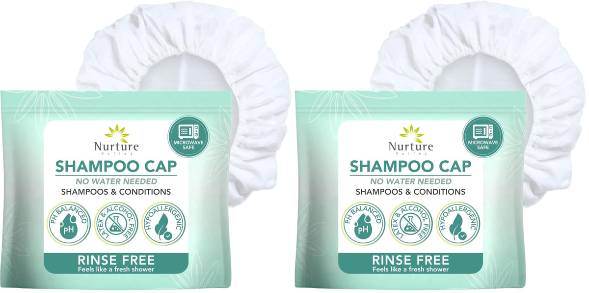Nurture No Water Rinse Free Shampoo Cap Microwavable Hair Wash Caps 6 Pack