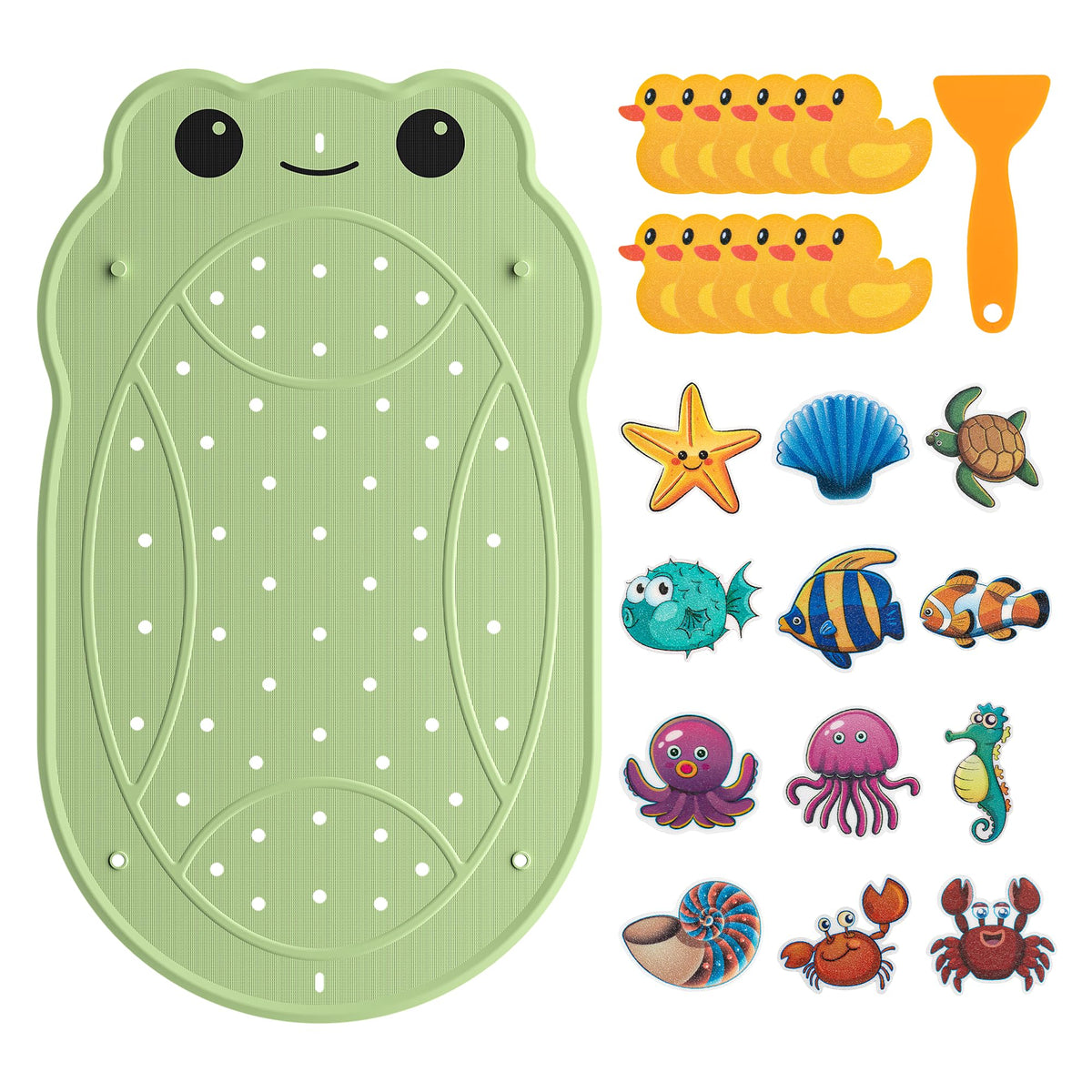 UNEEDE Kids Bathtub Mat Non Slip, Soft Rubber Shower Mat for Toddler