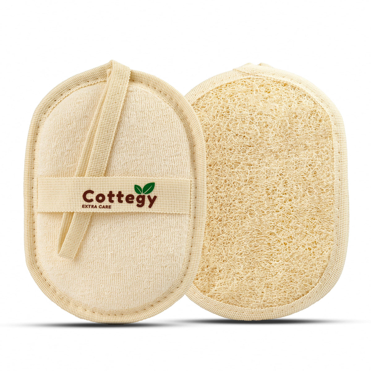 Egyptian Loofah Exfoliating Scrubber - Natural Loofah Exfoliating Body Scrubber - 1 Count (Pack of 2) | Eco-Friendly Bath & Shower Sponge for Face & Body | 100% Natural, Ideal for Men & Women