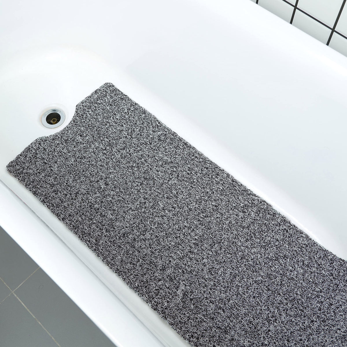 Leotruny Bath Tub Shower Mat 40 x 16 Inch Non-Slip Soft PVC Loofah