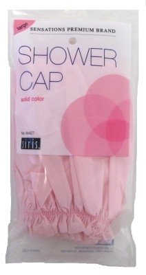 Siris Shower Cap Large Solid Vinyl (Assorted Colors) (Pack of 6)