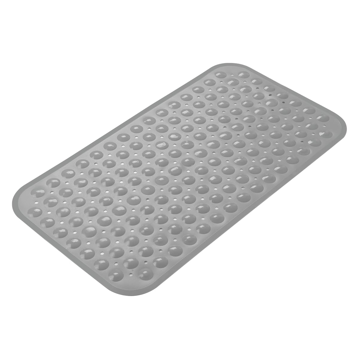 AmazerBath Bath Tub Mat, Medium Size 27.6 x 15 Inches Non-Slip Shower Mats with Suction Cups and Drain Holes, Bathroom Bathtub Mats Machine Washable (Clear)