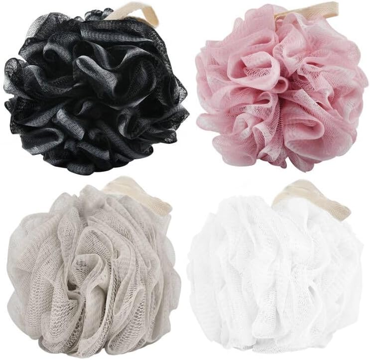 Chuya 4 Pack Shower Loofahs Sponges 70g Large Bath Sponge Loofah