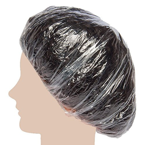 Diane Disposable Clear Processing Hair Caps for Salons & DIY, 100-Pack