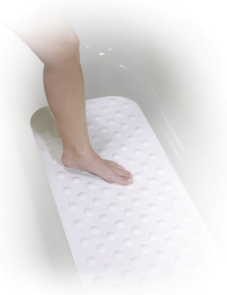 Drive Medical Bathtub Mat, White, Large Size, Non-Slip Design
