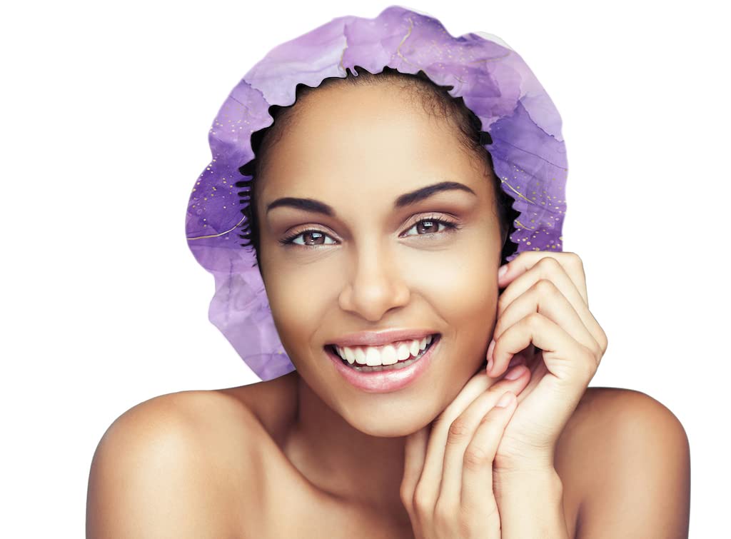 Glow By Daye Satin Bonnet, Double-Layered and Adjustable Satin Sleep Cap, Extra Large, Reversible Navy Classico