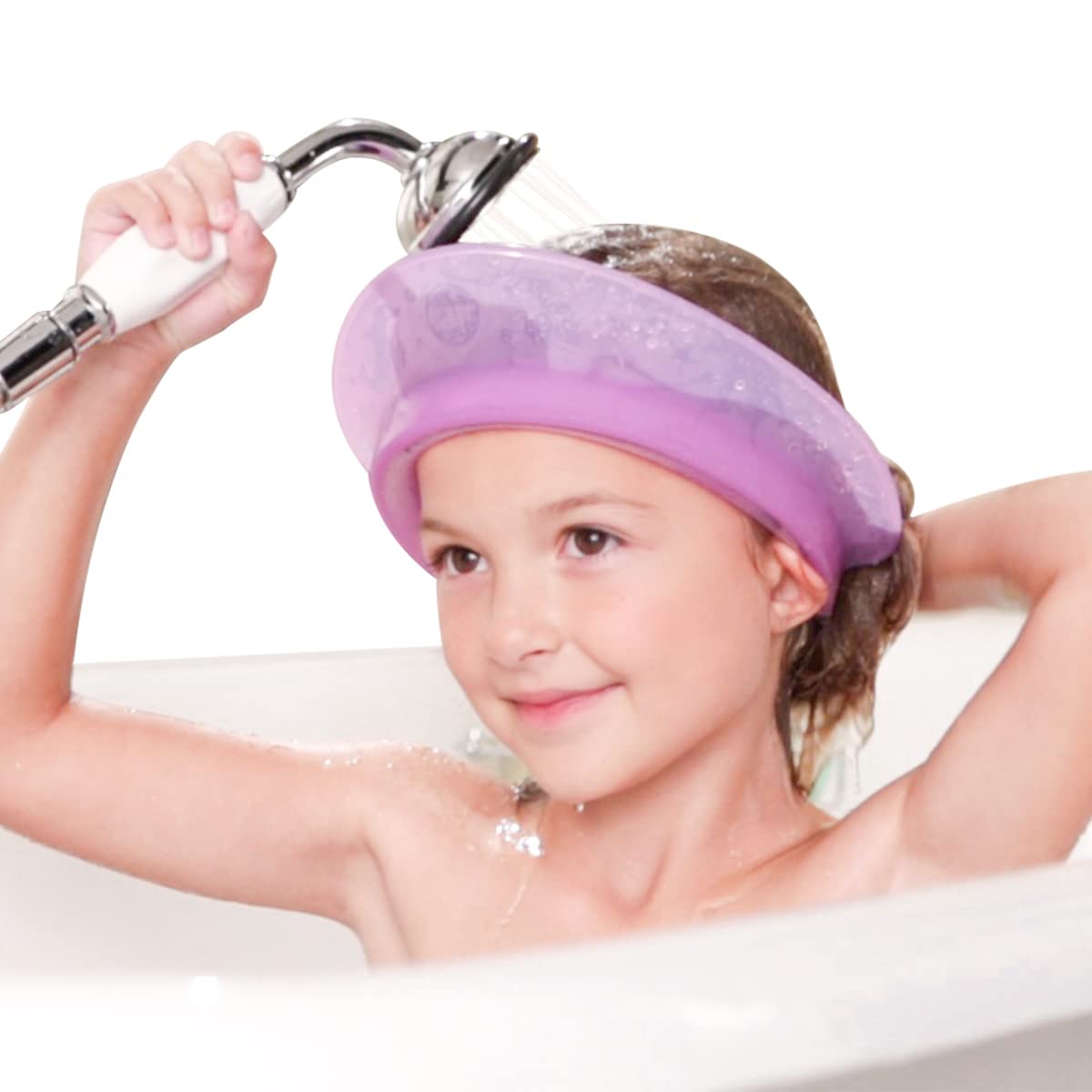 Kair Bath Visor for Babies, Silicone Air Cushioned Shower Cap for kids, Shower Water Guard for 1-9 Years Children bath and Toddler Bath (Head Circumference Greater Than 15 Inches)