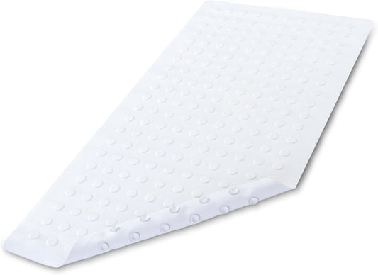 SlipX Solutions Natural Rubber Non Slip Bath Mat for Tub, 18x36, White