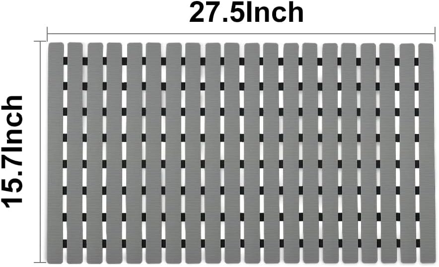 BEMISO Shower Mat Non Slip Bathtub Mat 27.5 x 15.7 Inch Bath Mat for Tub