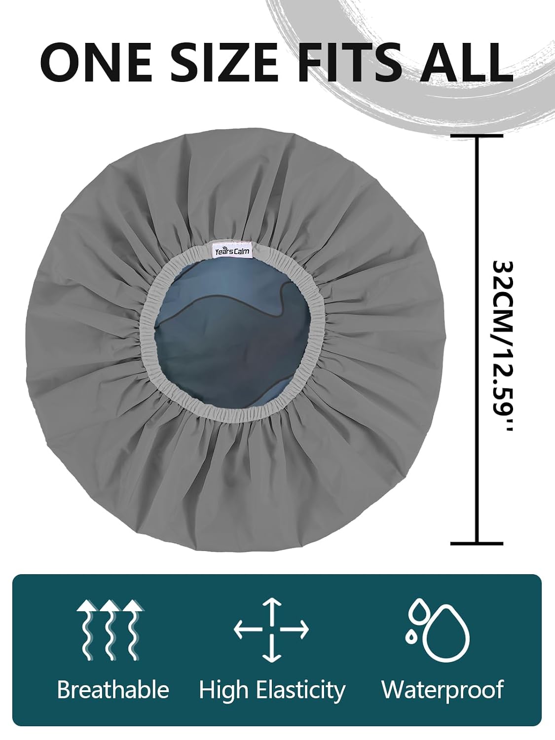 Years calm Men Shower Cap Reusable Waterproof, Dual-Layer Hair Cap Disguise