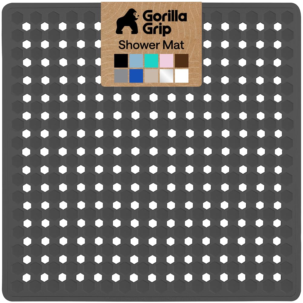 GORILLA GRIP Bath Tub Shower Mat, Bathtub Floor Liner, 35x16 Beige