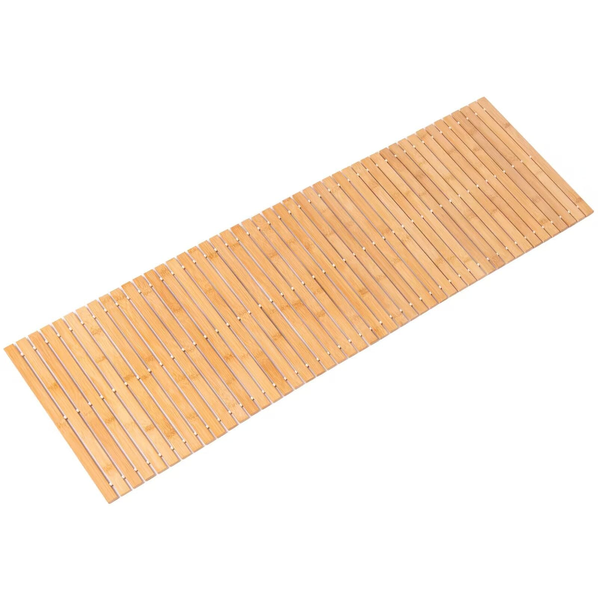 Rayon derived from Bamboo Bath Mat Bathroom Rugs Floor Wood Shower Bathtub Waterproof Non Slip Accessories 16x24 Inch Easy to Clean, Natural, 1 pc