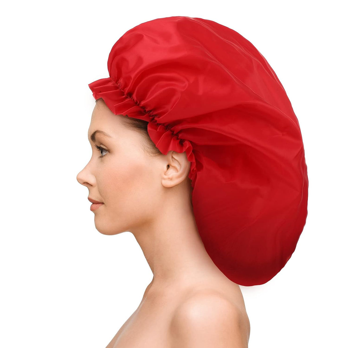 Bencailor 4 Pcs Large Shower Cap, Blank Pattern, Bright Colors