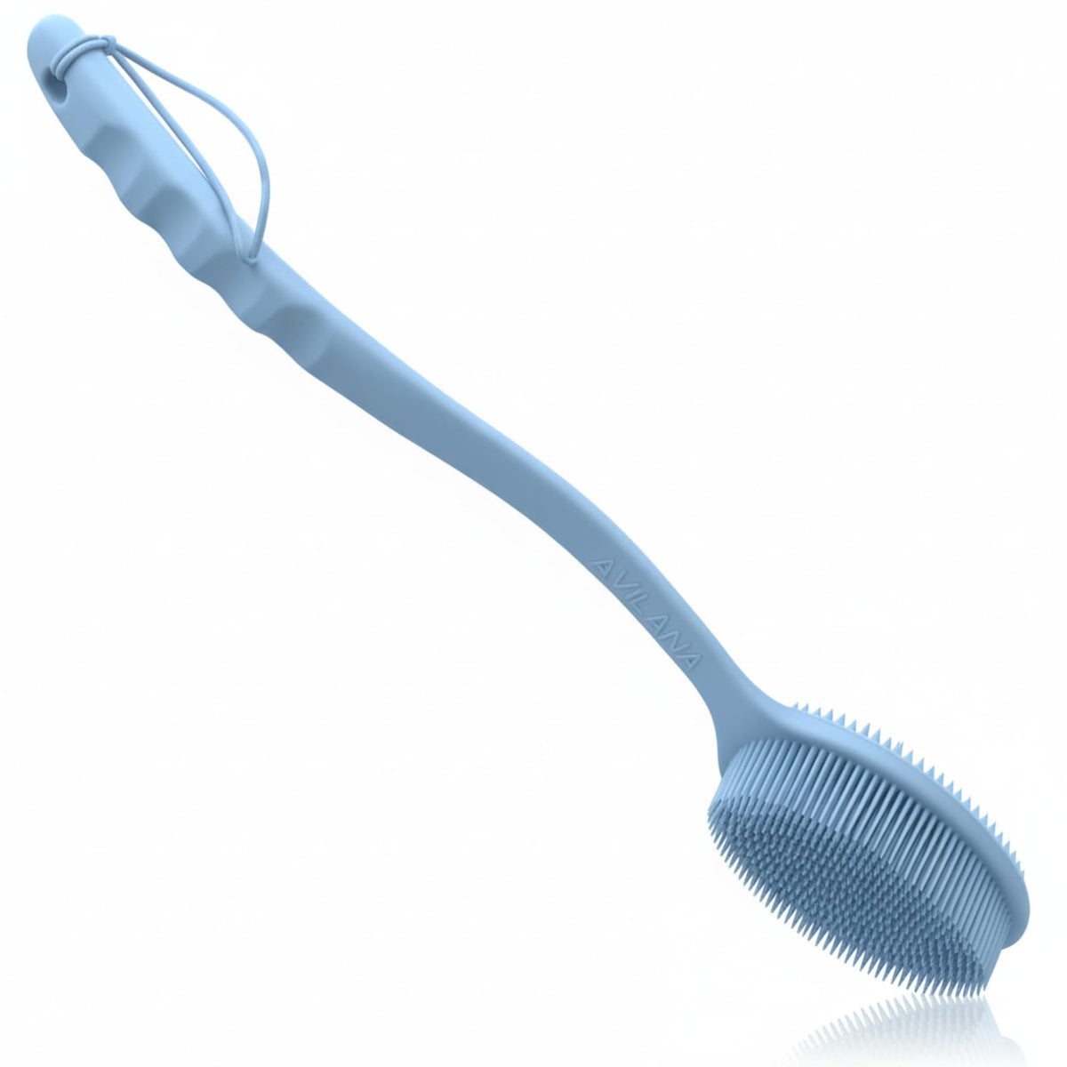 Avilana Premium Silicone Body Scrubber - Trusted Since 2017 - SGS Certified Food Grade Dual Sided Bath Brush, Quick-Dry Exfoliating Loofah Alternative, Massage Brush Sensitive Skin Women Men