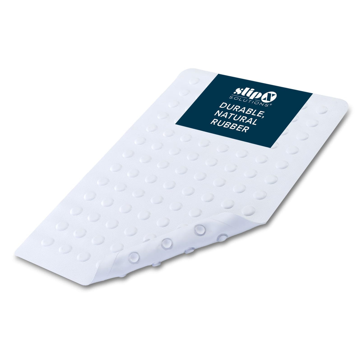 SlipX Solutions Anti Mold Rubber Non Slip Bathtub Mat, 18x36, White