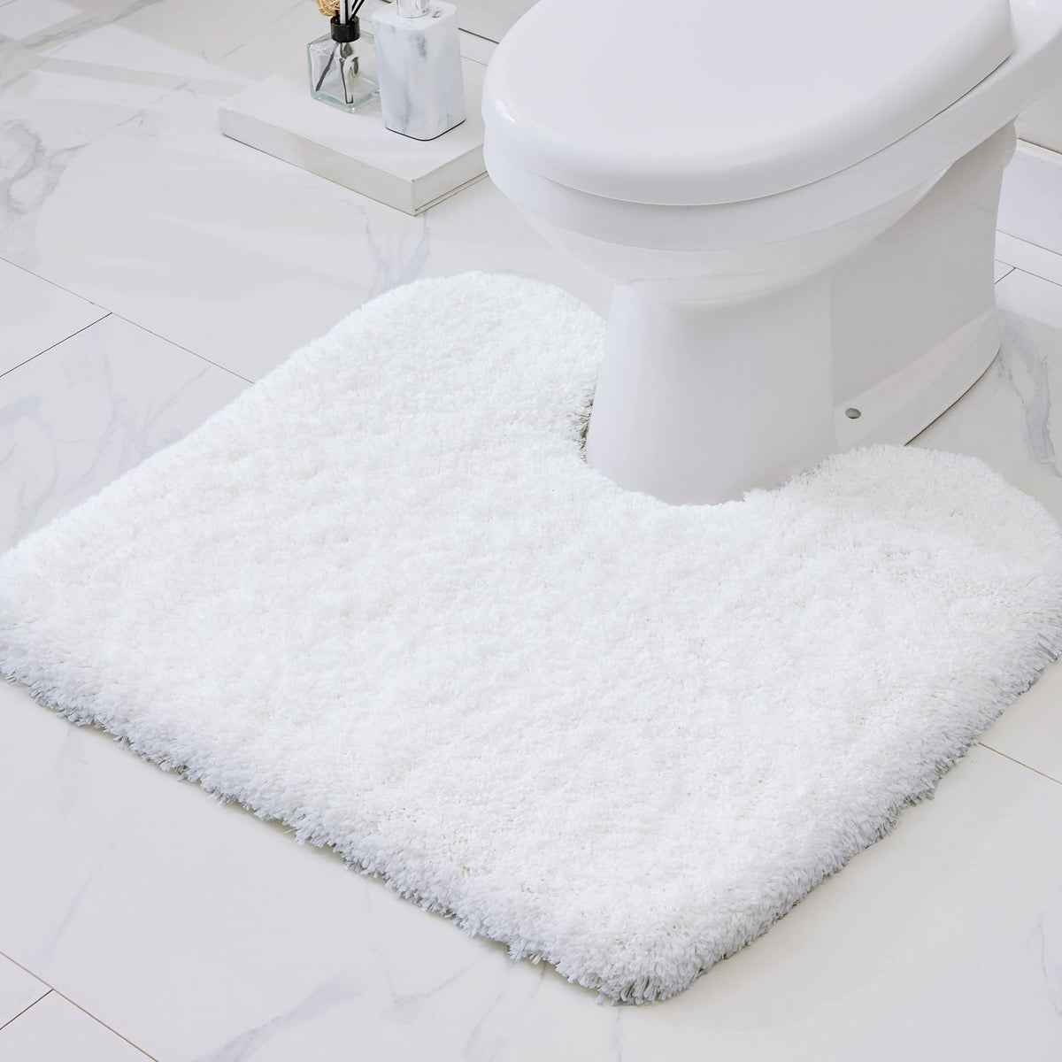 Disolla Gray Bathroom Rugs 17x24, Microfiber Non-Slip Plush Small Bath Mat
