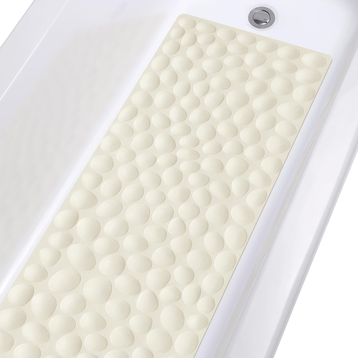 Non-Slip Bathtub Mat OTHWAY Soft Rubber Bathroom Bathmat with Strong Suction Cups (Grey)