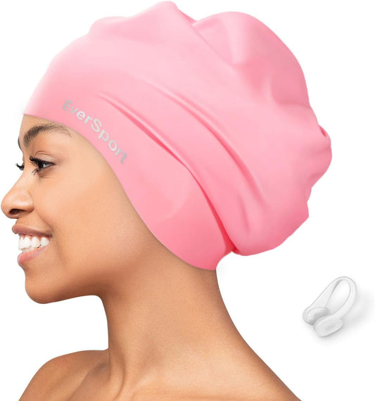 Large Swim Cap for Braids and Dreadlocks Waterproof Women Men Keep Hair Dry