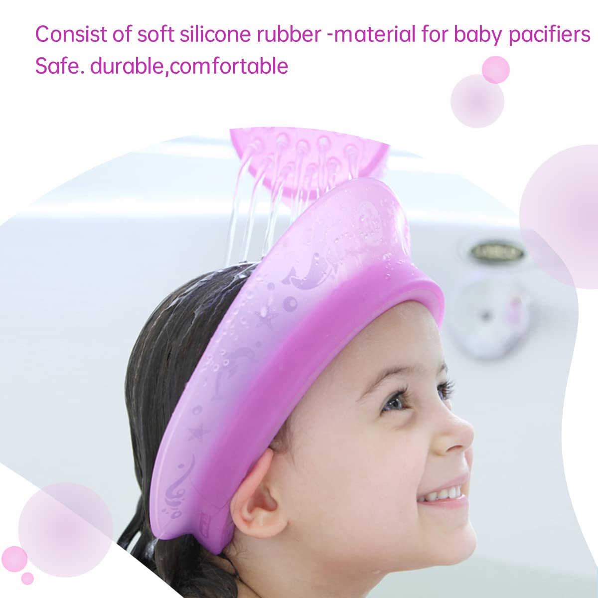 Kair Bath Visor for Babies, Silicone Air Cushioned Shower Cap for kids, Shower Water Guard for 1-9 Years Children bath and Toddler Bath (Head Circumference Greater Than 15 Inches)