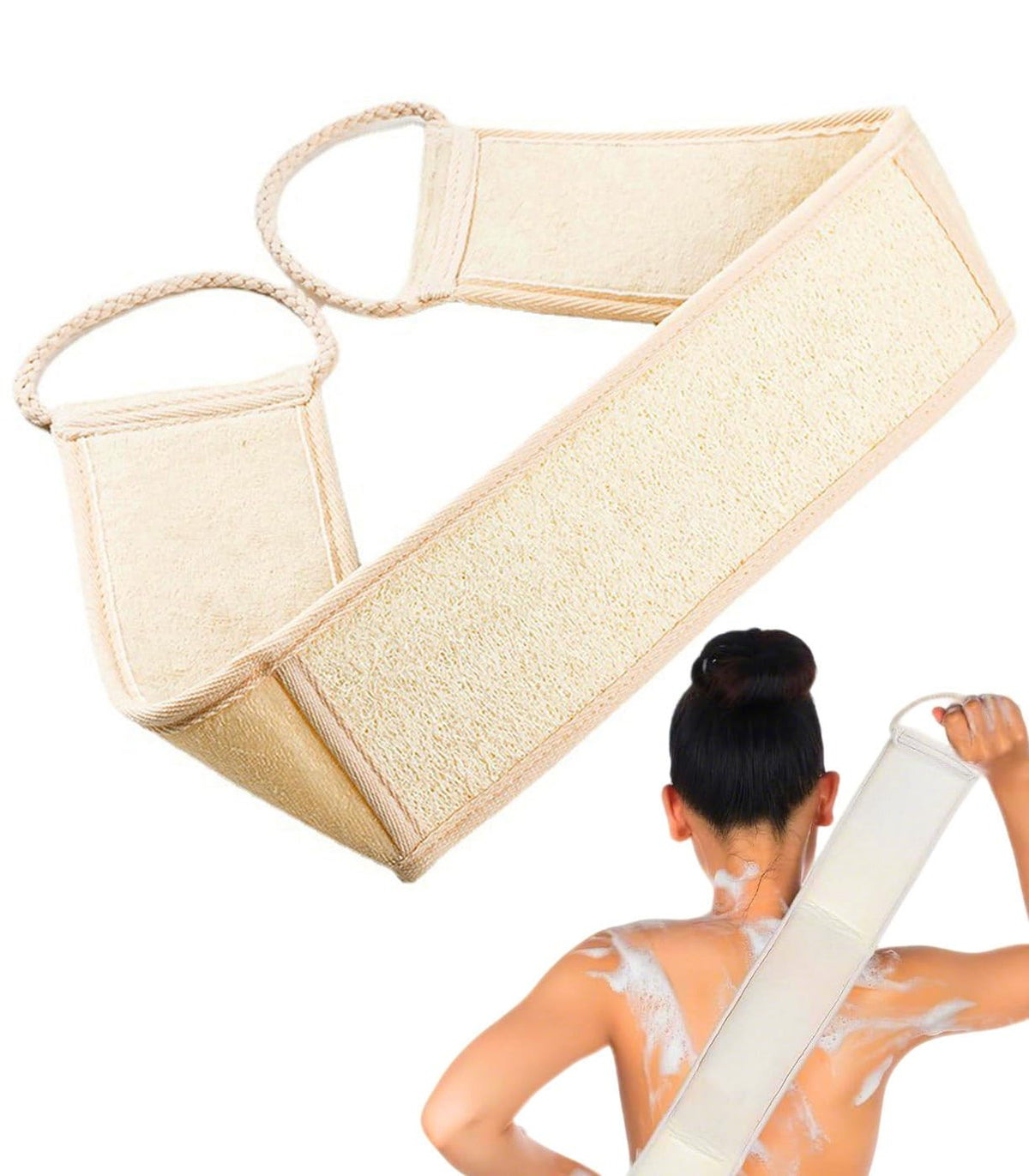 Natural Loofah Body Scrubber Sponge,3 Pack