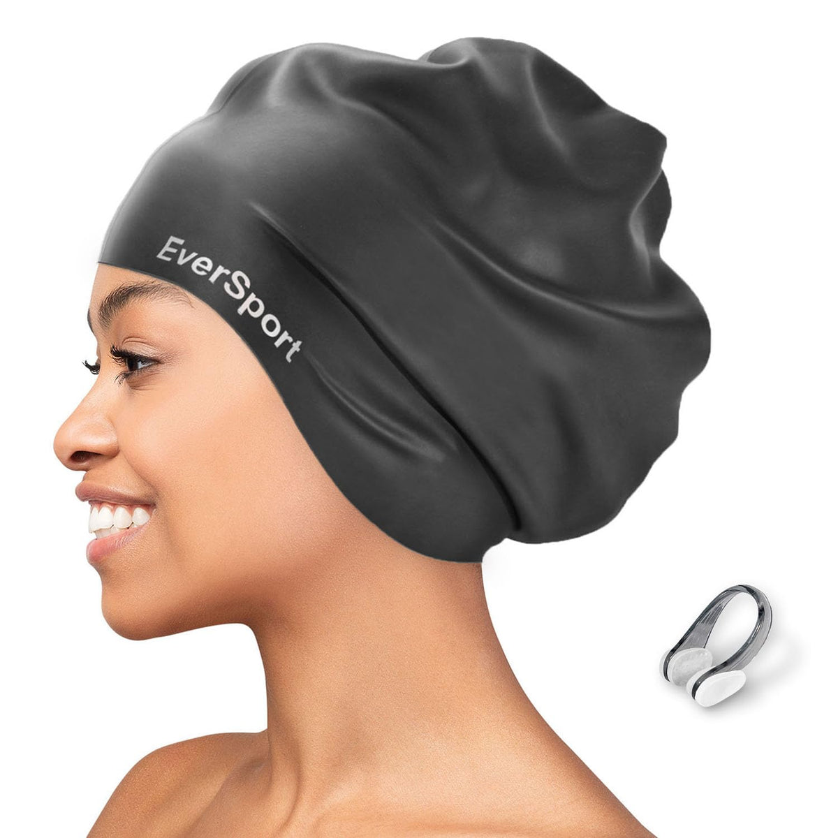 Large Swim Cap for Braids and Dreadlocks Waterproof Women Men Keep Hair Dry