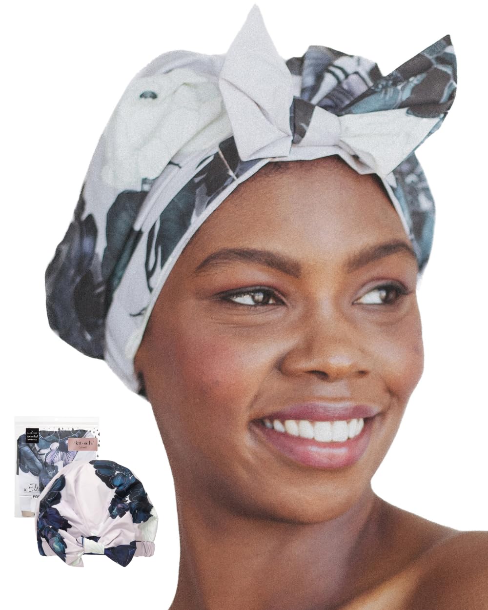 Kitsch Luxury Large Shower Cap for Women - Cherry Print
