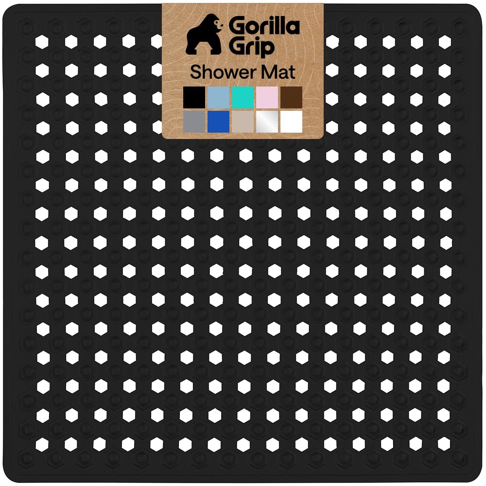 GORILLA GRIP Bath Tub Shower Mat, Bathtub Floor Liner, 35x16 Beige