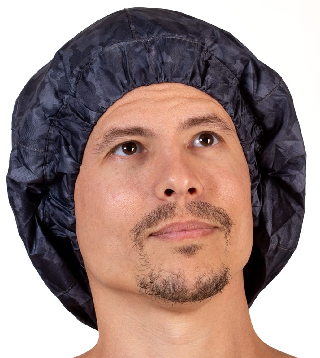 Black Shower Cap for Men