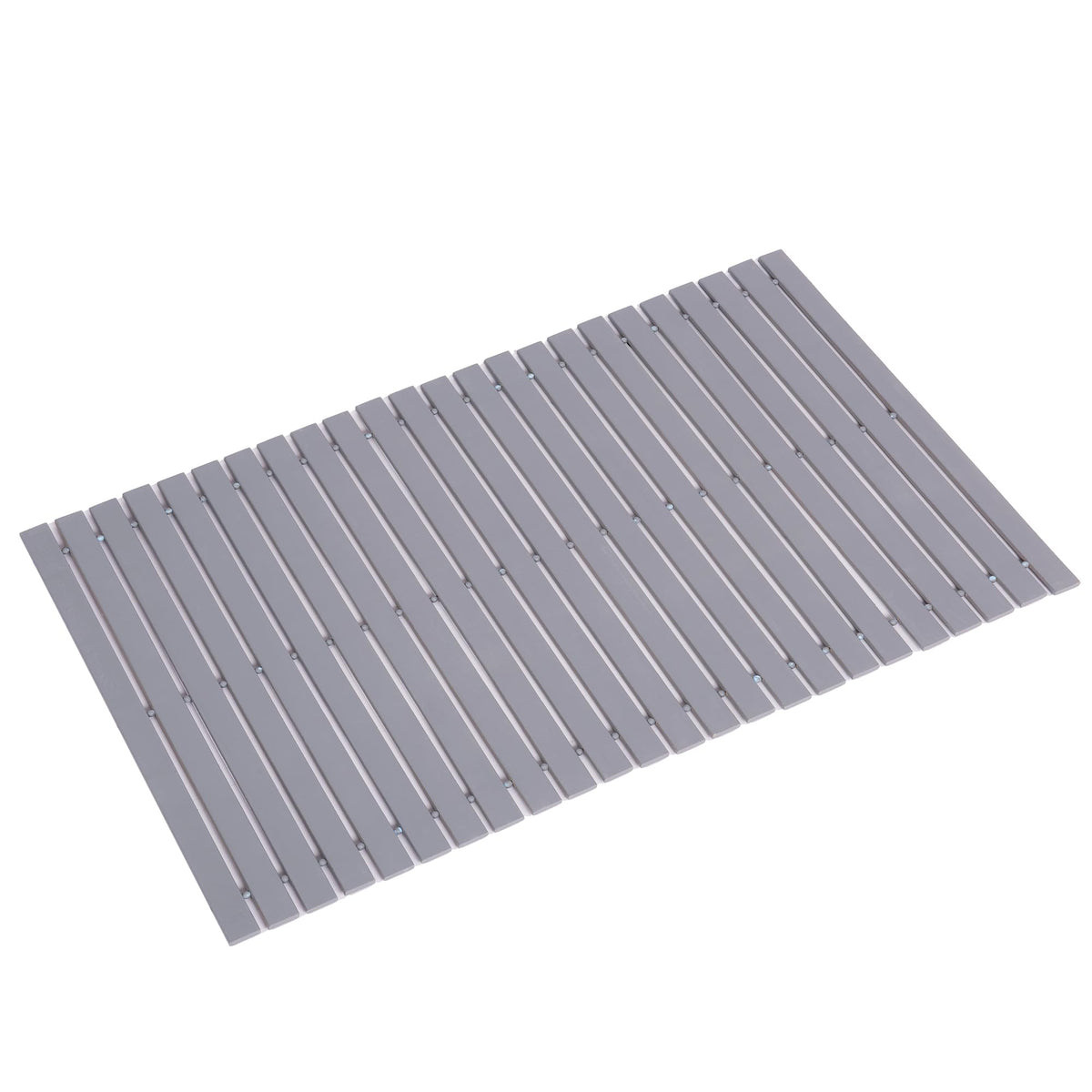 Rayon derived from Bamboo Bath Mat Bathroom Rugs Floor Wood Shower Bathtub Waterproof Non Slip Accessories 16x24 Inch Easy to Clean, Natural, 1 pc
