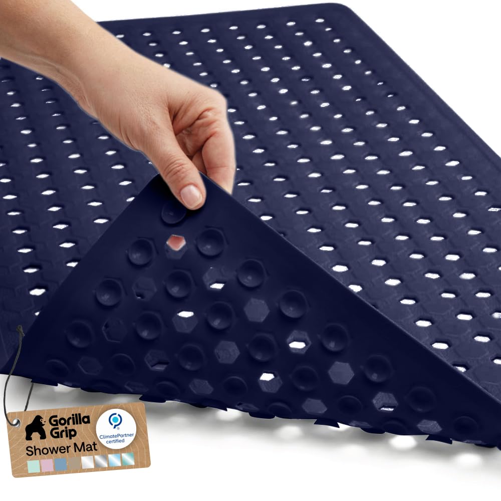 GORILLA GRIP Bath Tub Shower Mat, Bathtub Floor Liner, 35x16 Beige