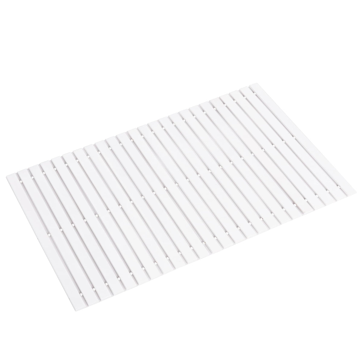 Rayon derived from Bamboo Bath Mat Bathroom Rugs Floor Wood Shower Bathtub Waterproof Non Slip Accessories 16x24 Inch Easy to Clean, Natural, 1 pc