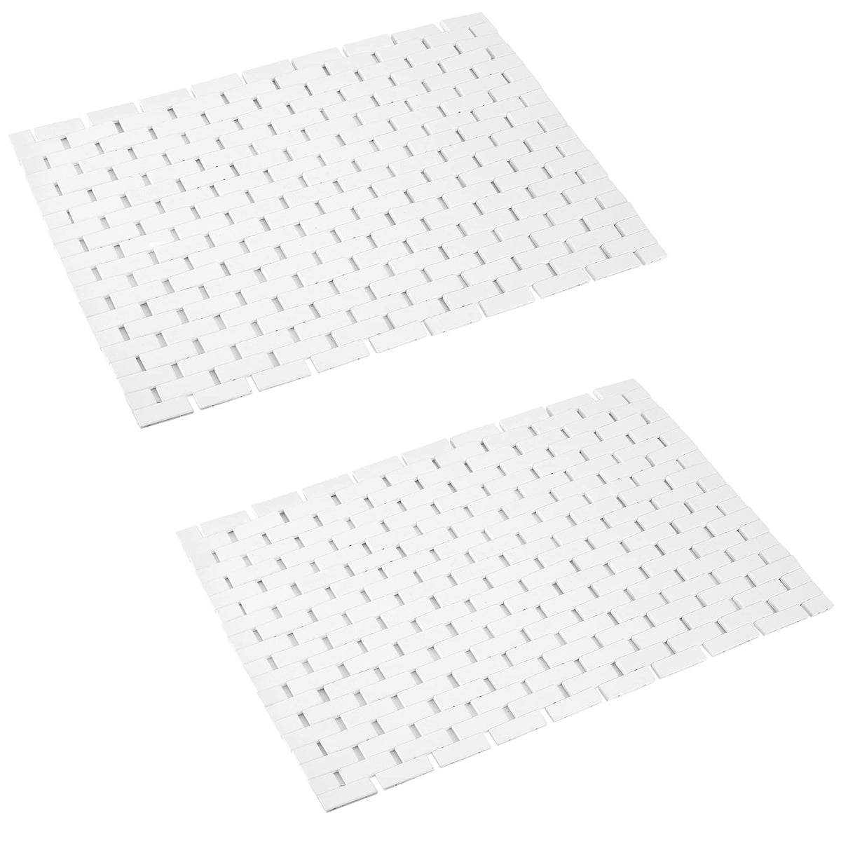 Rayon derived from Bamboo Bath Mat Bathroom Rugs Floor Wood Shower Bathtub Waterproof Non Slip Accessories 16x24 Inch Easy to Clean, Natural, 1 pc