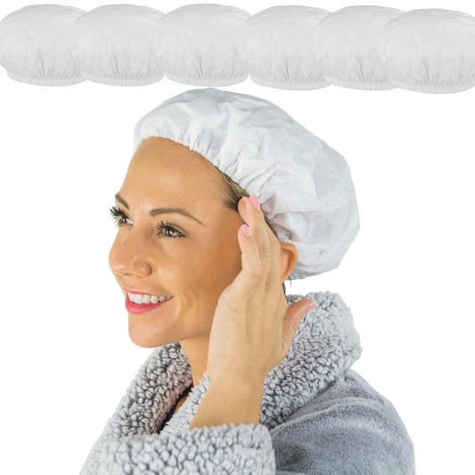 Vive No Rinse Shampoo Cap (6 pcs) - Soft Shower Caps with Conditioner