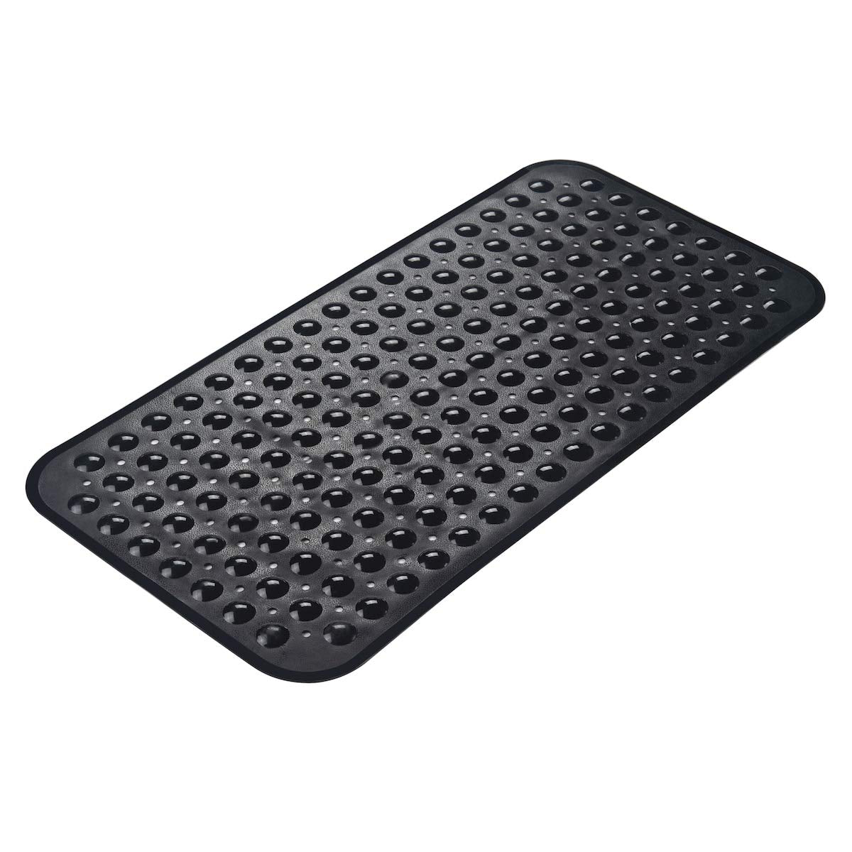 AmazerBath Bath Tub Mat, Medium Size 27.6 x 15 Inches Non-Slip Shower Mats with Suction Cups and Drain Holes, Bathroom Bathtub Mats Machine Washable (Clear)