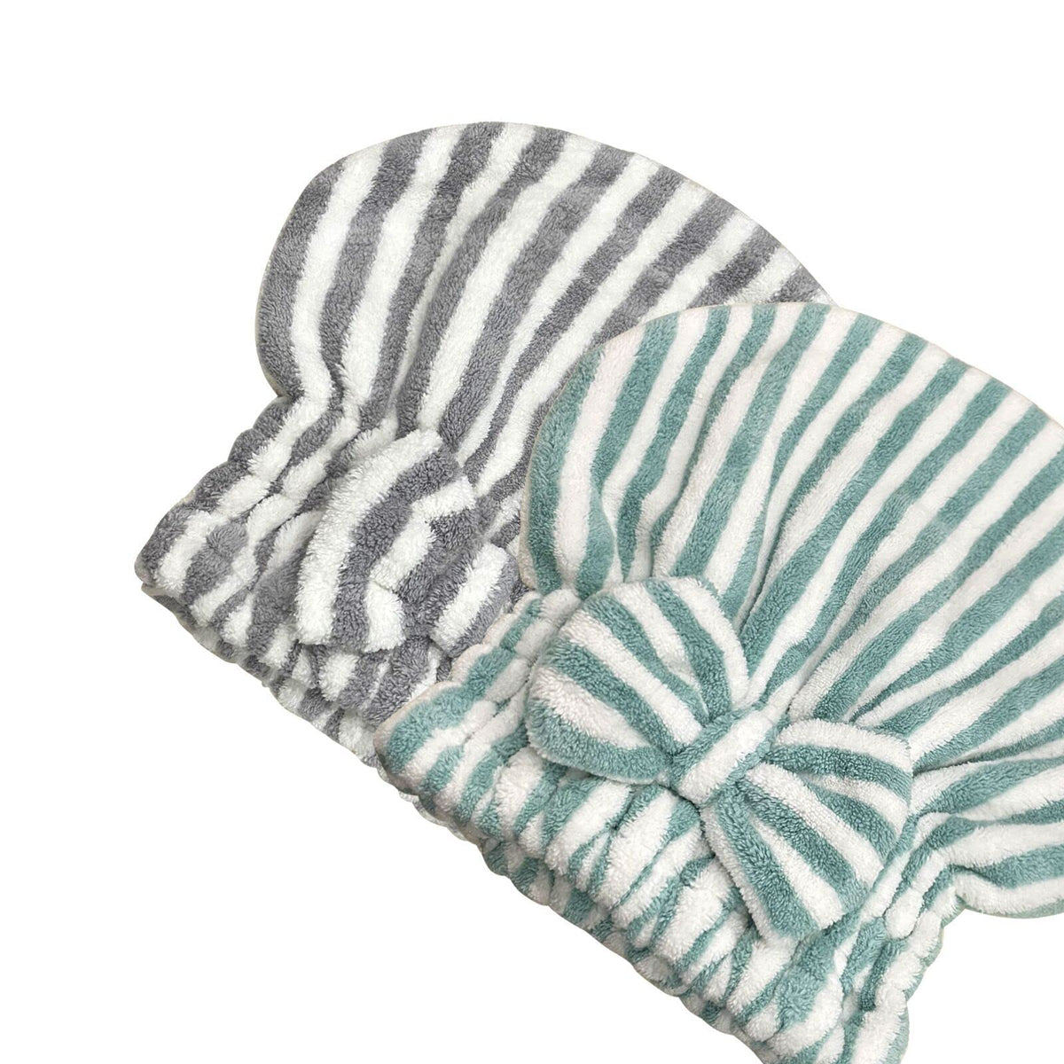 Jseng 2PC Microfiber Hair Drying Caps, Extrame Soft & Ultra Absorbent, Fast Drying Hair Turban Wrap Towels Shower Cap for Girls and Women