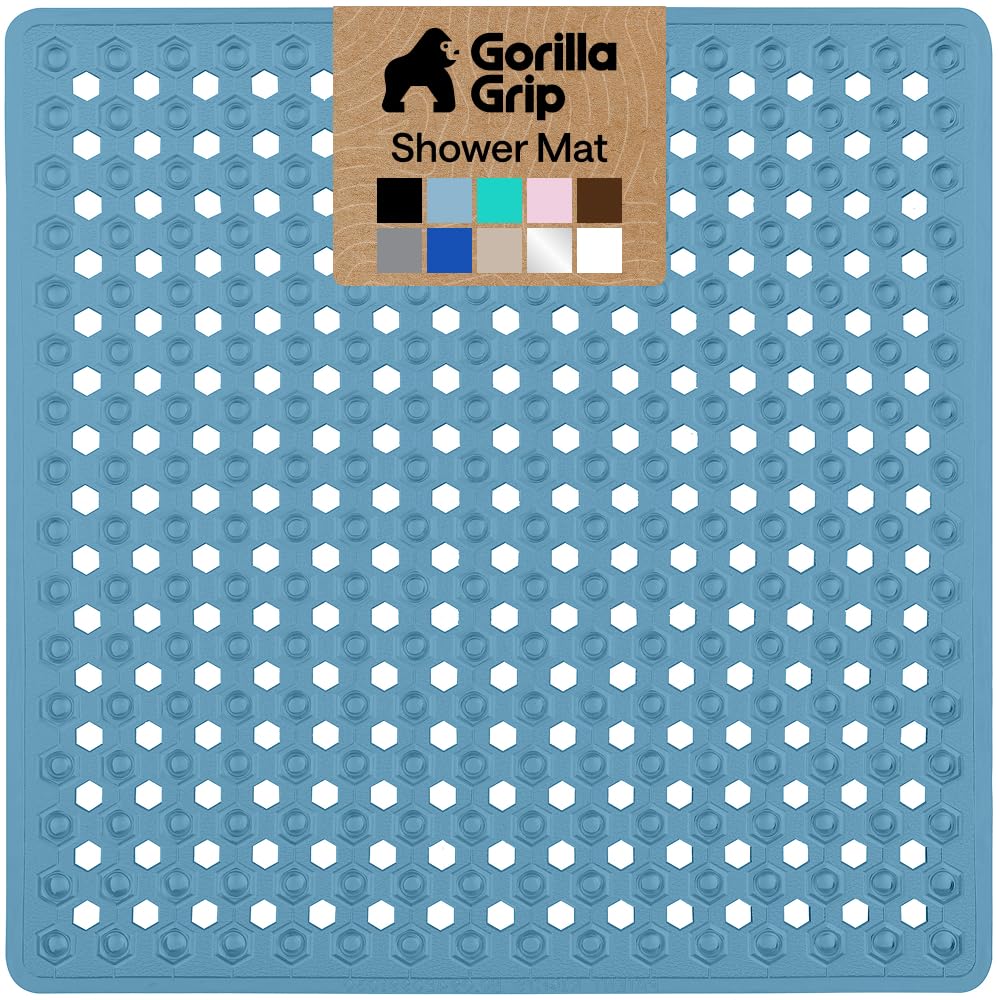 GORILLA GRIP Bath Tub Shower Mat, Bathtub Floor Liner, 35x16 Beige
