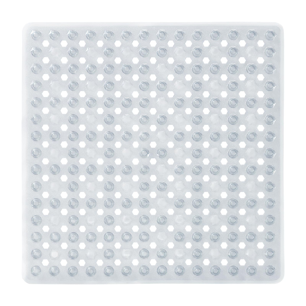 Yimobra Bathtub Mat Non Slip, 27.5"X15.5" Machine Washable Shower Floor Mat, Soft on Feet, Bathmat with Drain Holes and Suction Cups, Bathroom Essentials, White