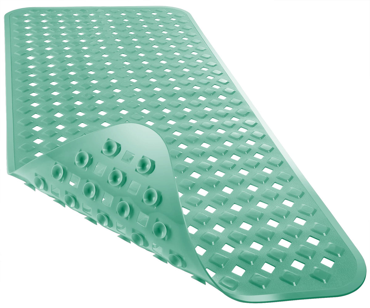 Yimobra Bathtub Mat Non Slip, 35"X16" Shower Mat with Strong Suction Cups & Drain Holes, Long Anti Slip Bath Tub Mat for Inside Shower, Machine Washable Fast Drying, Bathroom Essentials, Clear