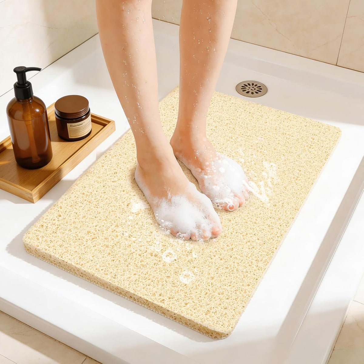 Joyhalo 17 * 24in Shower Mat Bathtub Mat Non Slip