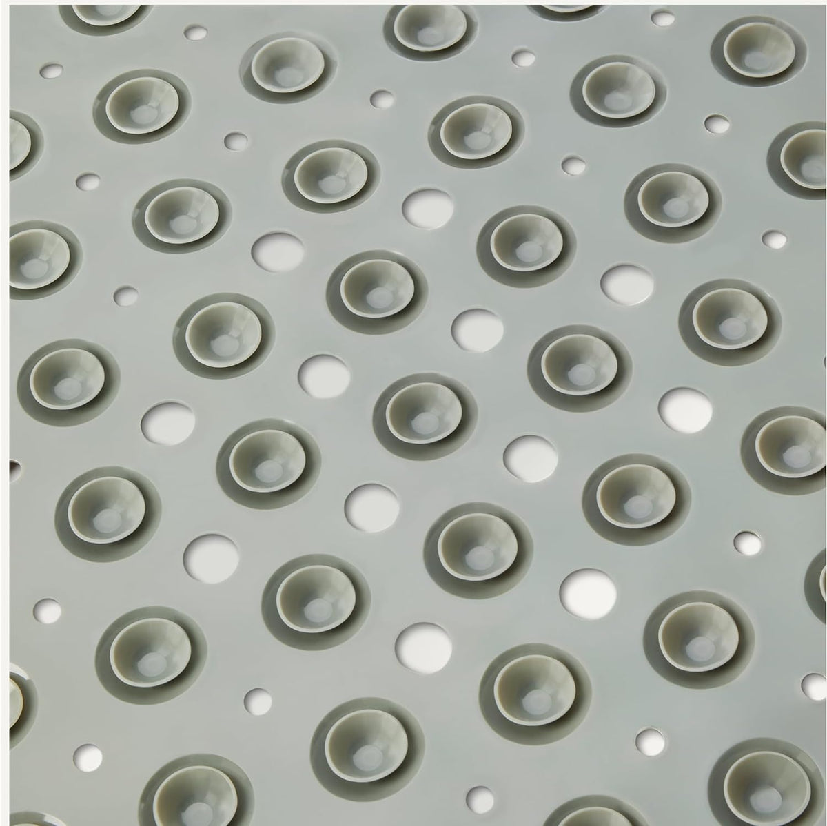 Amazon Basics Non-Slip Bath Mat with Suction Cups for Tub and Shower, Easy to Clean, 40" x 16", Grey