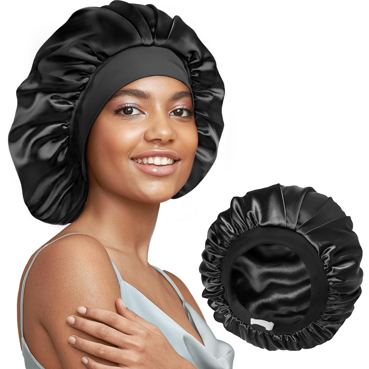 Umisleep 22 Momme Silk Lined Bonnet for Sleeping Women, Double Layer, Soft