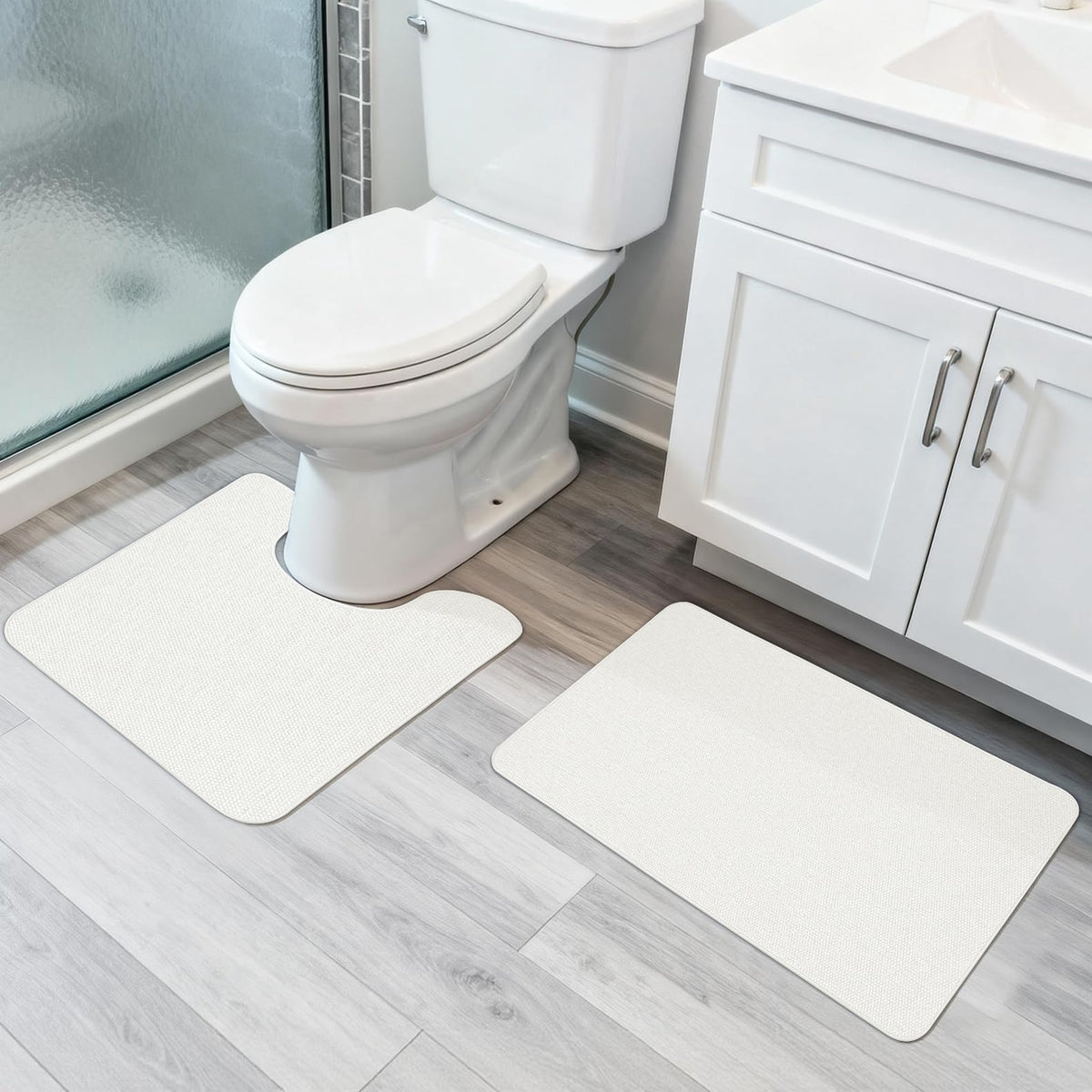 Bath Mat,Ultra Thin Bathroom Rugs,Rubber Bath Mats for Bathroom,No Slip Bath Rugs,Quick Dry,Machine Washable,Low Pile,Absorbent,Shower Outside,Sink,Home Decor Accessories.Blue,1'5"x2'3"(17x27inch)