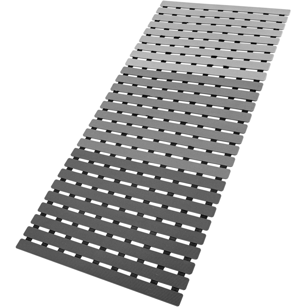 MBOSS Bath Tub Shower Mat Non Slip Bathtub Mats for Bathroom Shower Floor Mat Bath Mats for Shower Tub Anti Slip Shower Mat with Drain Hole and Large Suction Cups (Black, 27.5 X 15.7 Inch)