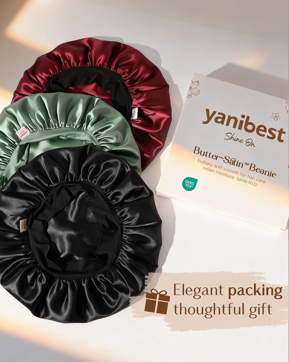 YANIBEST Small Satin Bonnet for Men, Hair Bonnet for Short Hair Waves