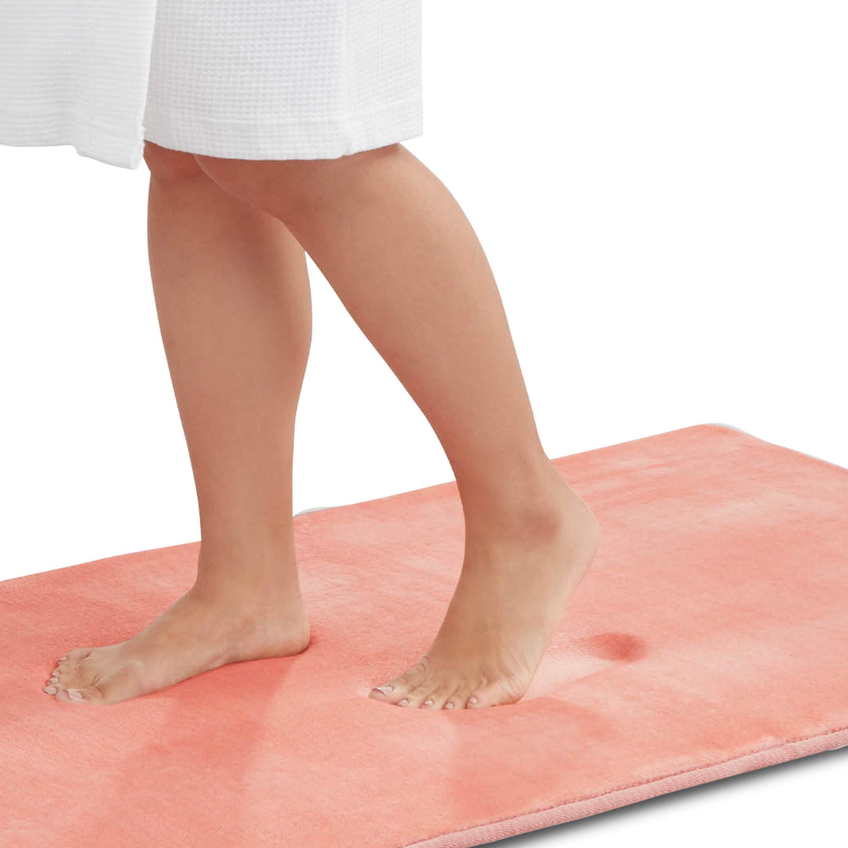 Memory Foam Bath Mat Non Slip Absorbent Super Cozy Velvet Bathroom Rug Carpet (20 inches X 32 inches, Grey)