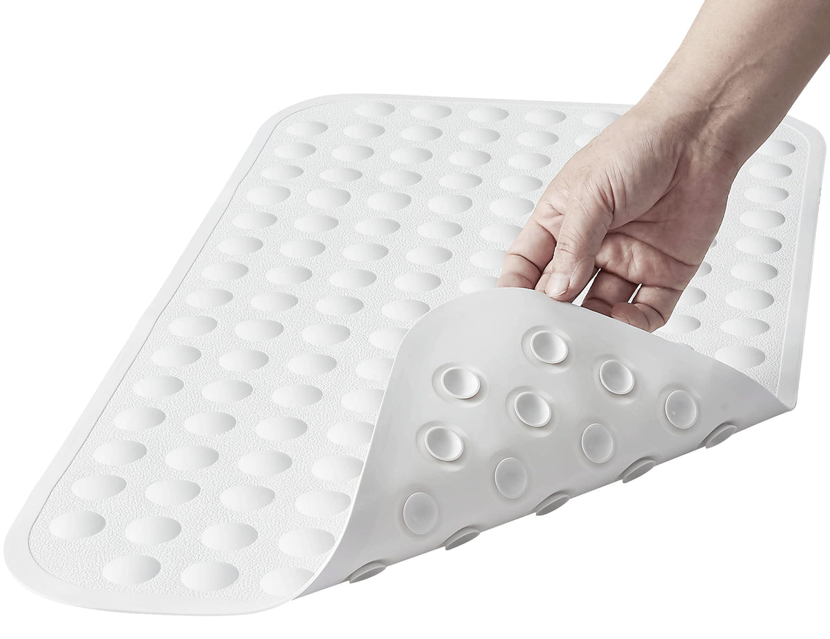 Yanzifly Bathtub Mat Non Slip Bath Mat for Tub Silicone Soft Bath Tub Mat Non Slip Shower Mats, Suction Cups Bath Tub Anti Slip Matt for Familu Use, Machine Washable - Navy Blue