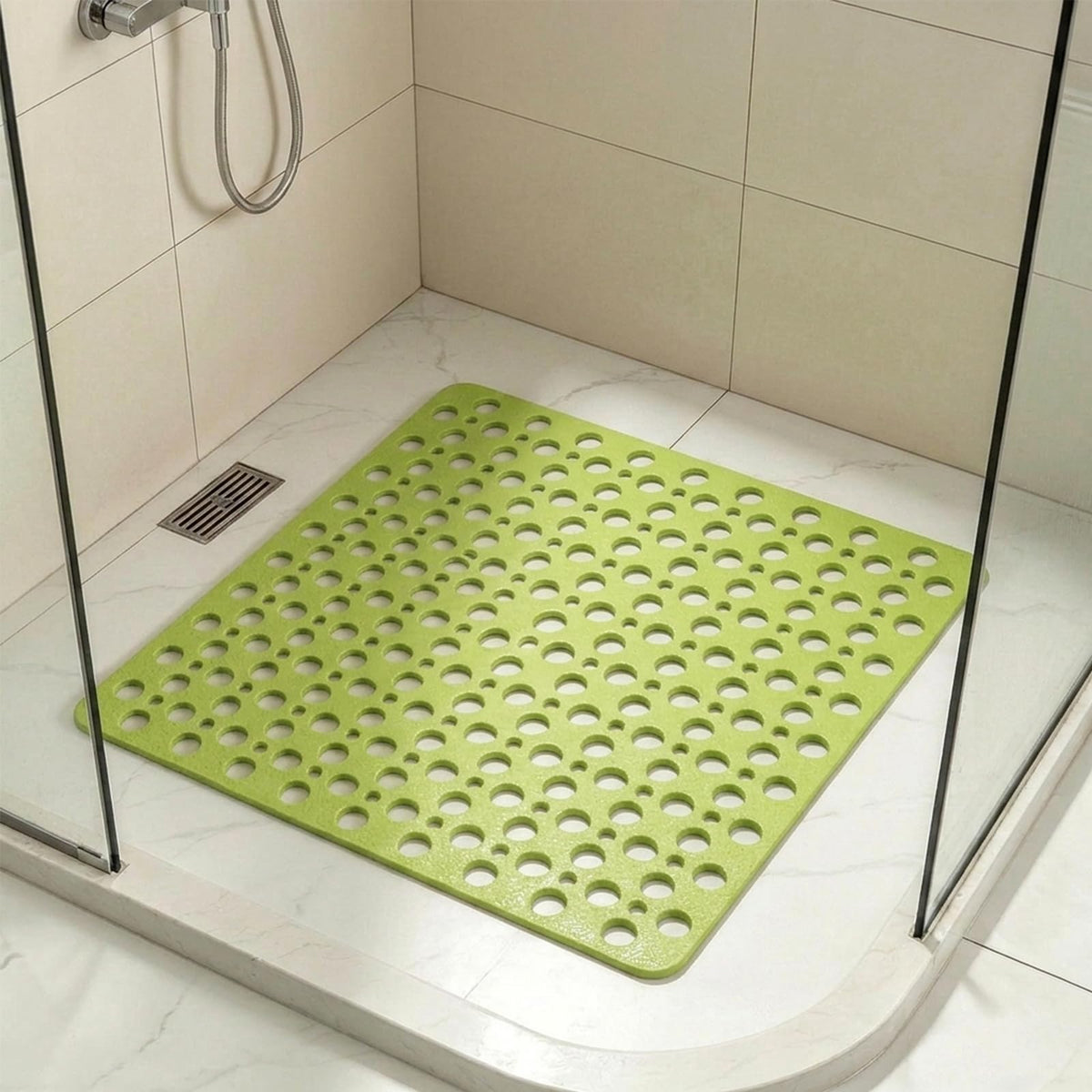 Casa and Beyond Shower Mat, Non Slip Shower Mats, Secure Shower Mats Easy to Clean,Washable Non-Slip Bathtub Mats for Inside Showers (Grey,27.6 * 15 in)